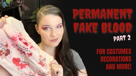 best fake blood that doesn't stain clothes|how to make realistic blood.